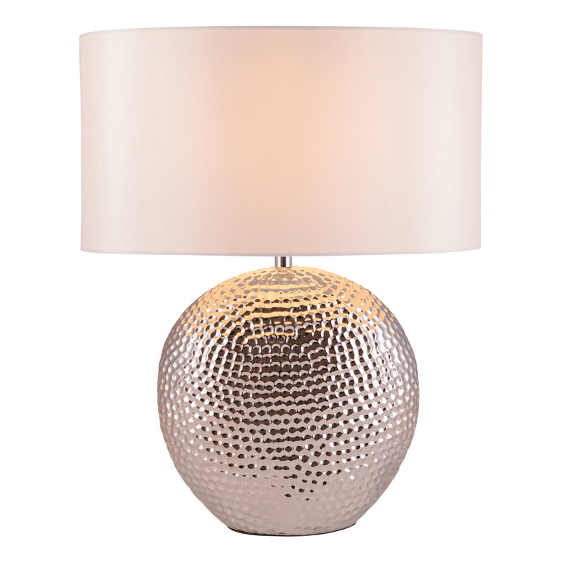 Table Lamp, Chrome, White