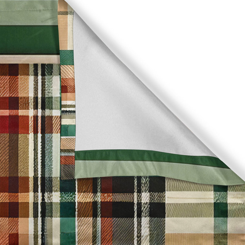 Plaid Tailored Window Valance, 54" W x 18" L