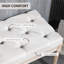 Banc de lit 32 po, banc de chambre rembourré, blanc crème