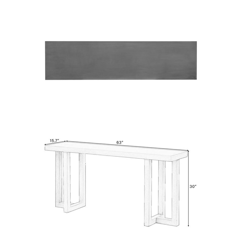 Console de conception géométrique avec pieds en pin massif, convenant au vestibule, au couloir, au salon, à la chambre à coucher 