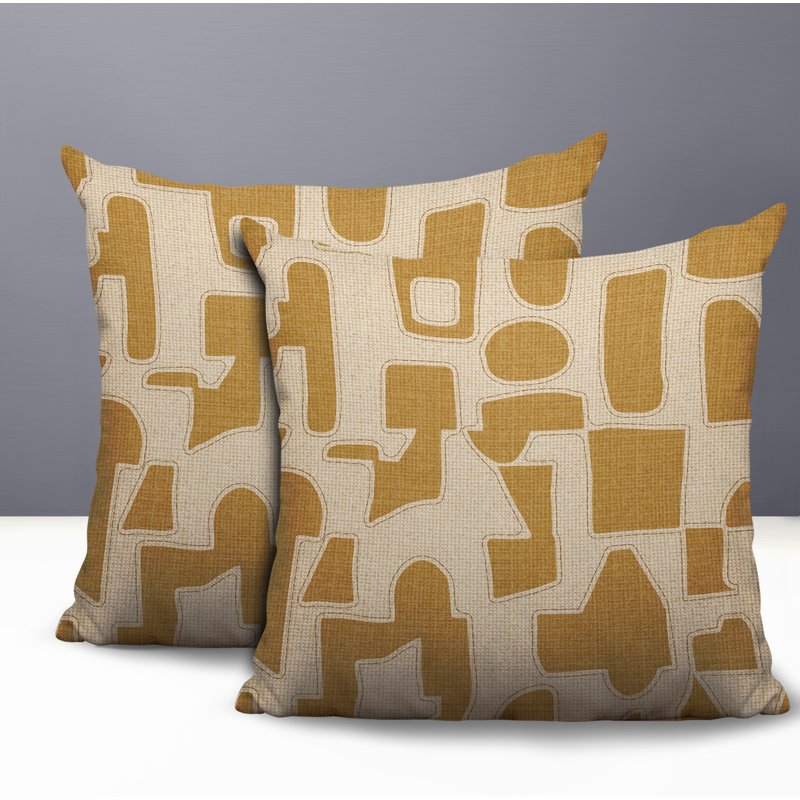 Coussin intérieur / extérieur réversible Jara, 16x16, Carmel