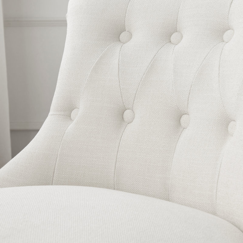 Upholstered Side Chair, Beige