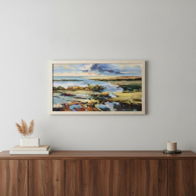 Marsh Light Gold Framed Print Wall Art