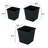 5" Square Garden Plastic Pots - Fade And Crack  5 . With Drainage For Indoor & Outdoor Plants Planting Pot Black With All-Weather Resistance-1678428588