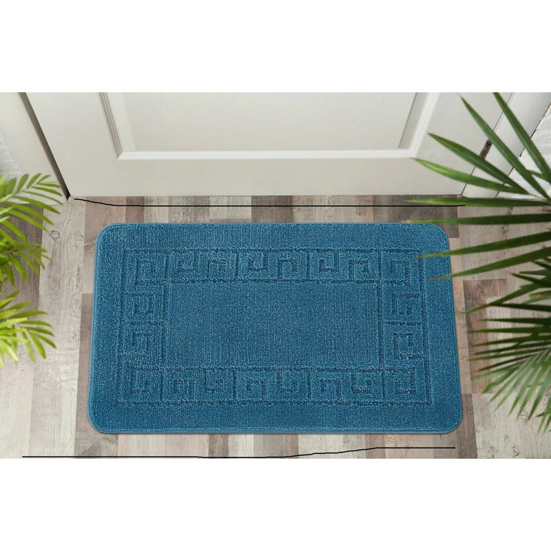 Aidelyn Non-Slip Indoor Doormat, Blue, 50cm W x 80cm L