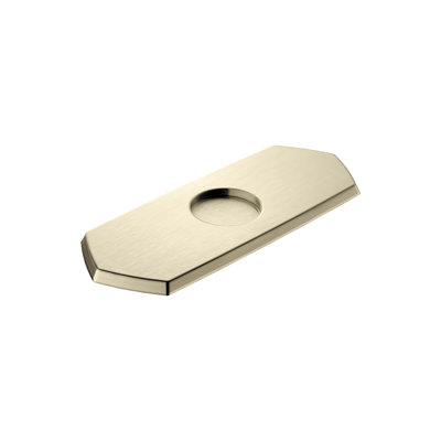 Plaque de base Hansgrohe pour robinets à un trou Plaque de base transitionnelle de 7 pouces pour robinet de baignoire en nickel brossé, 04819820