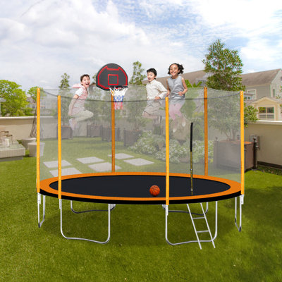 SKYBOUND Round Backyard Trampoline with Safety Enclosure