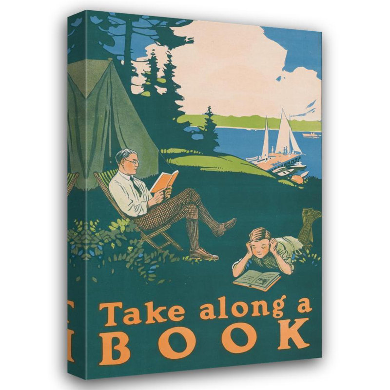 "Take Long a Book" par Magnus Norstad - Art mural sur toile tendue avec châssis, H 48 po x l 33 po