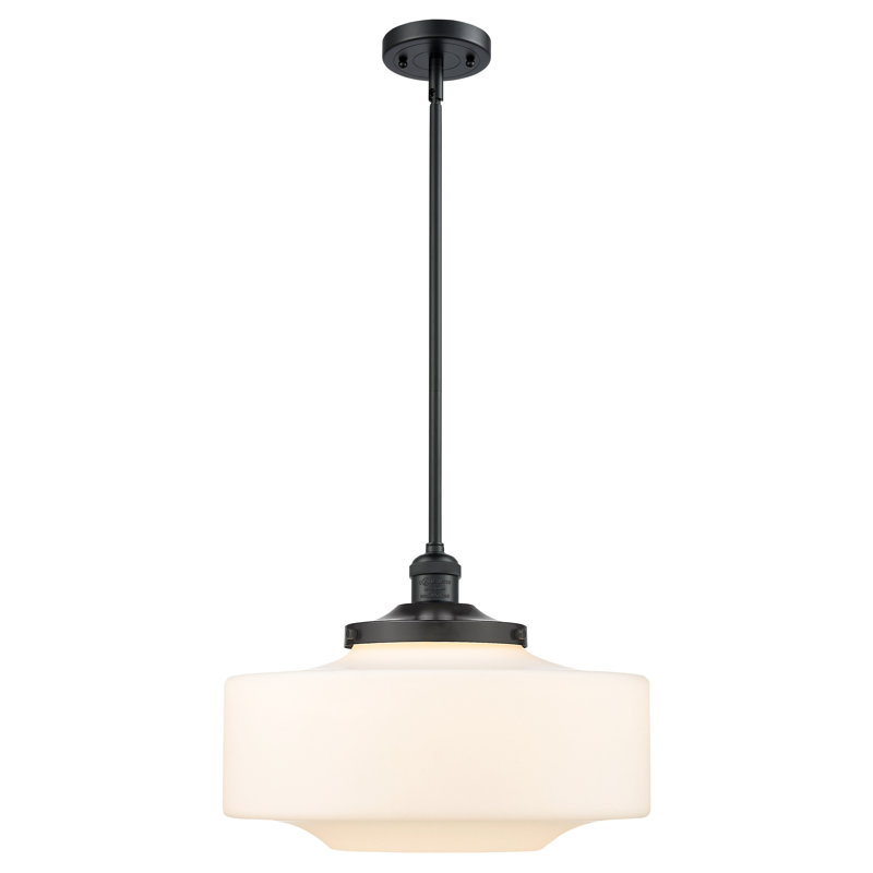 Mini-luminaire suspendu à tige lumineuse 12 po Franklin Restoration - Lainee - ampoule non incluse - finition bronze frotté