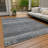 Machine Washable Indoor/Outdoor Xhevrie Gray Rug-931539386
