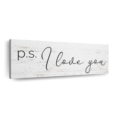P.S. «I Love You», impression sur toile
