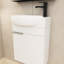 Meuble-lavabo mural simple 17 po avec comptoir en céramique 17 po