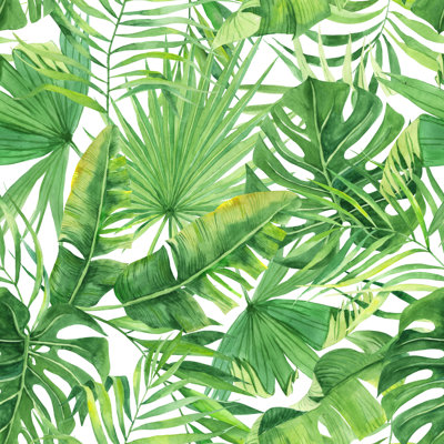 " Tropical Palm Leaves " Painting Print