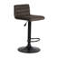 Dravis Swivel Upholstered Adjustable Height Counter Stool with Metal Frame