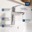 Robinet de salle de bain à un trou avec drain EuroSmart®
