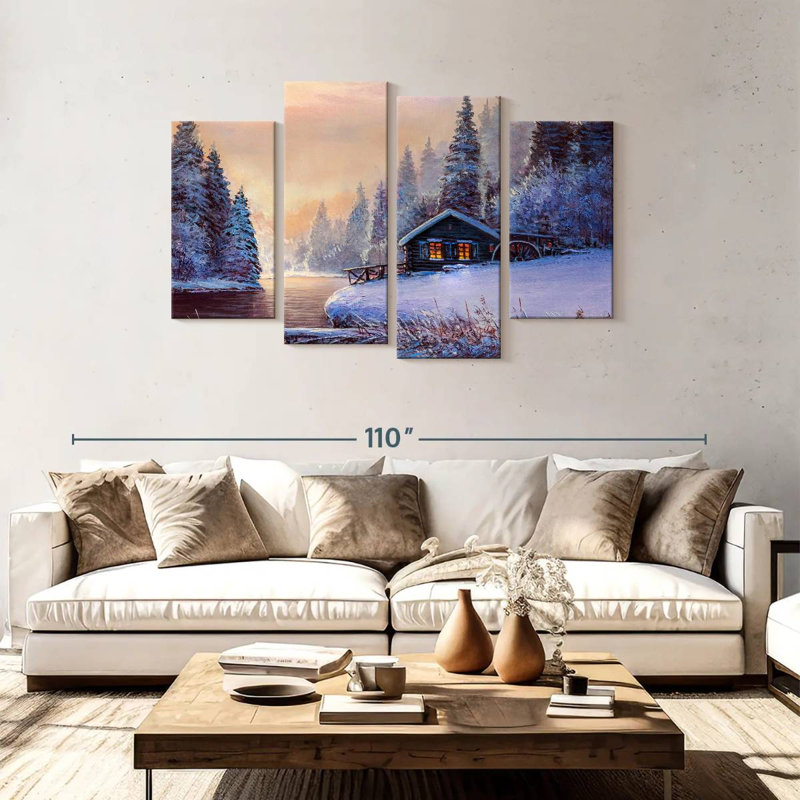 Alvord Watermill In Winter, 48" H x 75" W