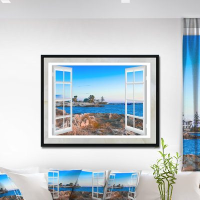 " Open Window To Blue Seashore "