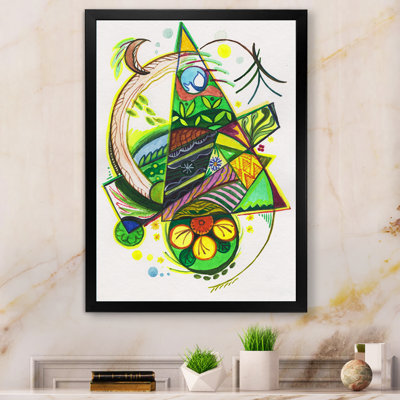 Geometric Green Large Triangles II - Painting