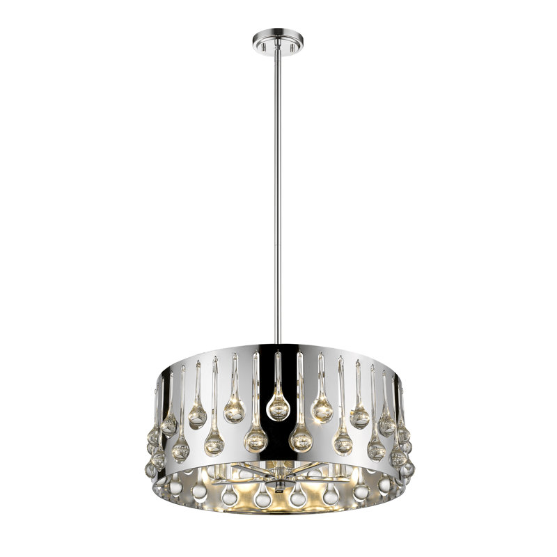 Lustre tambour unique 5 lumières