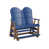 Pacific Blue Top/Antique Mahogany Base