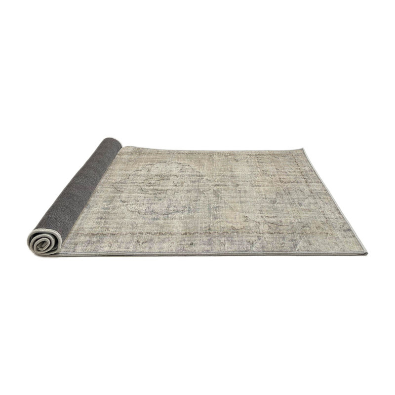Tapis oriental gris et beige, Rond 8 pi
