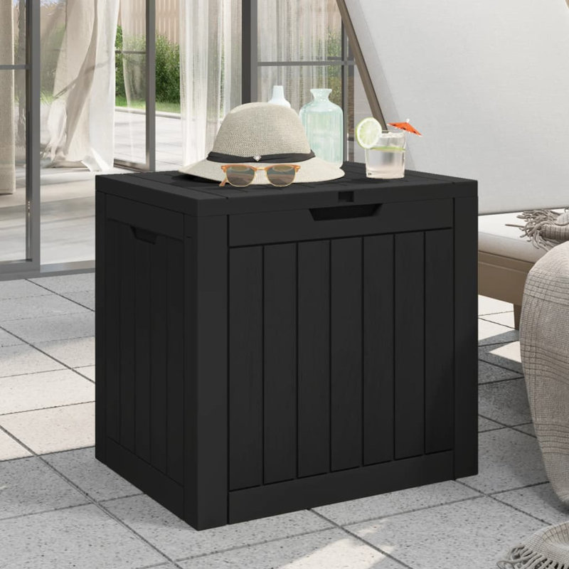Latoyia Garden Storage Box 55.5X43x53 Cm Polypropylene, Black