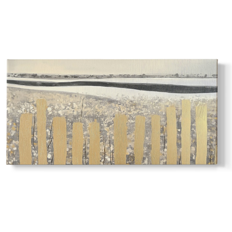 Toile tendue abstraite Seris 6 # Lxxxiv-Gallery, H 16 po x l 32 po