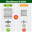 No Dig Metal Garden Fence – Rustproof Border for Small Dogs, Rabbits, Flower Beds & Lawn Edging – Black-716329231-717904714