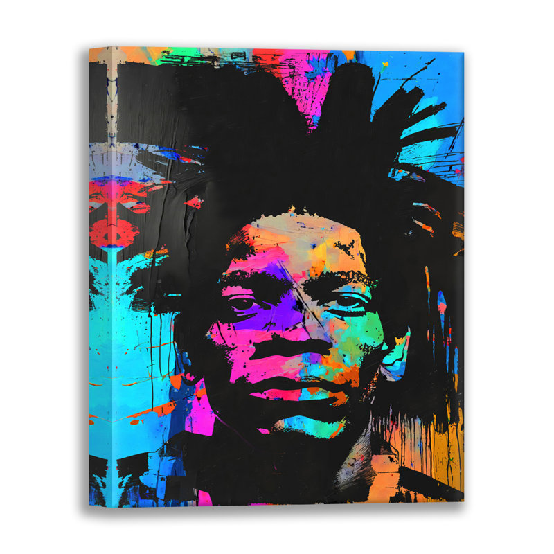 «Grunge-Basquiat», estampe numérique sur toile tendue avec châssis, H 32 po x l 26 po
