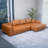 Drua 2-Piece L-Shaped Leather Sectional Sofa