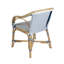 Fauteuil en rotin de 18,75 po de hauteur Portofino, blanc et bleu marine-1198535843