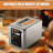 Whall Touchscreen Toaster 2 Slice, Stainless Steel, Warming Rack, 1.5 Wide Slots, 850w