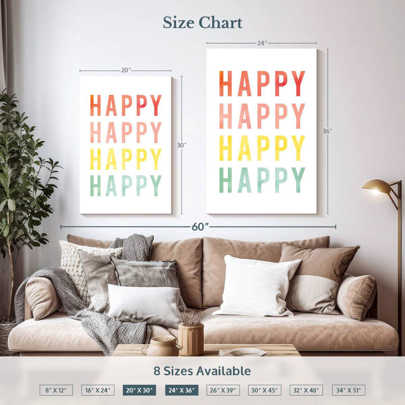 Tergel «Happy», H 30 po x l 20 po