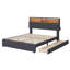 Lit plateforme tapissier double avec tête de lit Eberhart-918334322-918334321