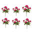 6 pièces de géraniums artificiels 14 po en soie blanche résistantes aux rayons UV pour les plantes de jardin extérieures Bush Home Decor-649129368-649129369