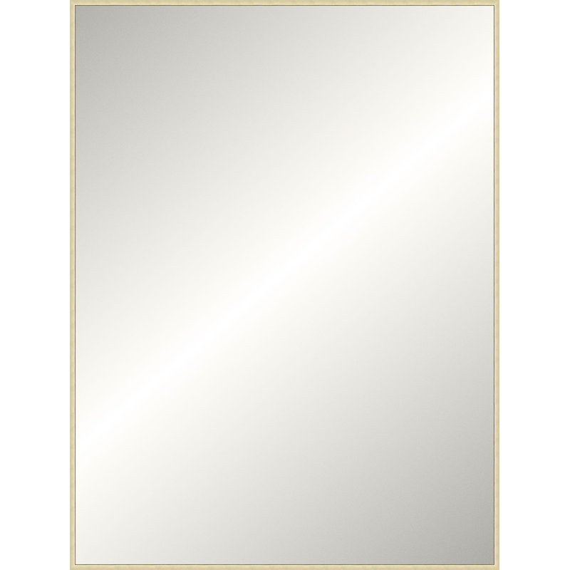 Floater 2 Solid Wood Mirror, 49.25" x 37.25", Antique Silver, Rectangle