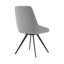 Ensemble repas 7 pièces Urbino Alison avec chaises en tissu gris