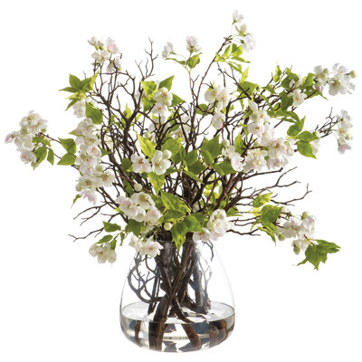 25Hx32wx33 "L FLEURS EN VERRE
