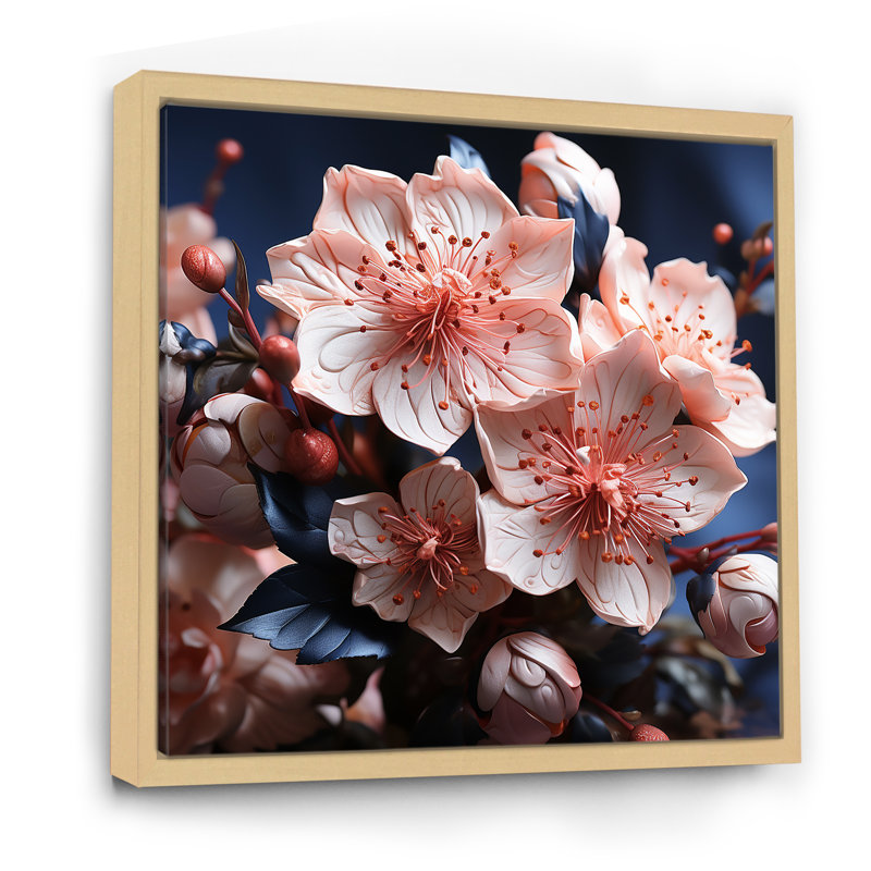 Les fleurs de rhododendron sont intégrées à l'essence I, Cadre naturel flottant, 30" H x 30" W