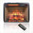 Electric Fireplace Insert, 23 Inch with Realistic Logs | Antique Black | Tempered Glass+Sheet Metal+Plastic