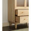 Simple Cream Style Sliding Door Accent Cabinet
