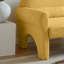 Salon jaune - style moderne avec tissu en laine d'agneau, coussin lombaire, fabrication polyvalente et confortable pour une utilisation à long terme