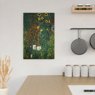 «Farm Garden with Sunflowers» 1912, classique, tournesol traditionnel, fleur printanière, impression murale