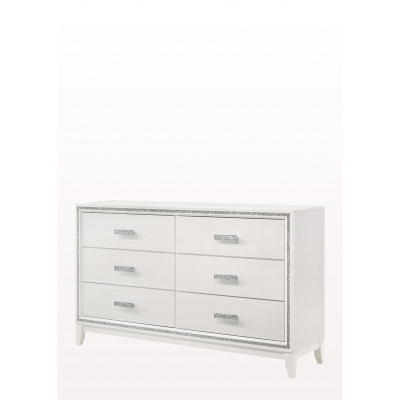 Commode de style moderne avec finition blanche, Blanc