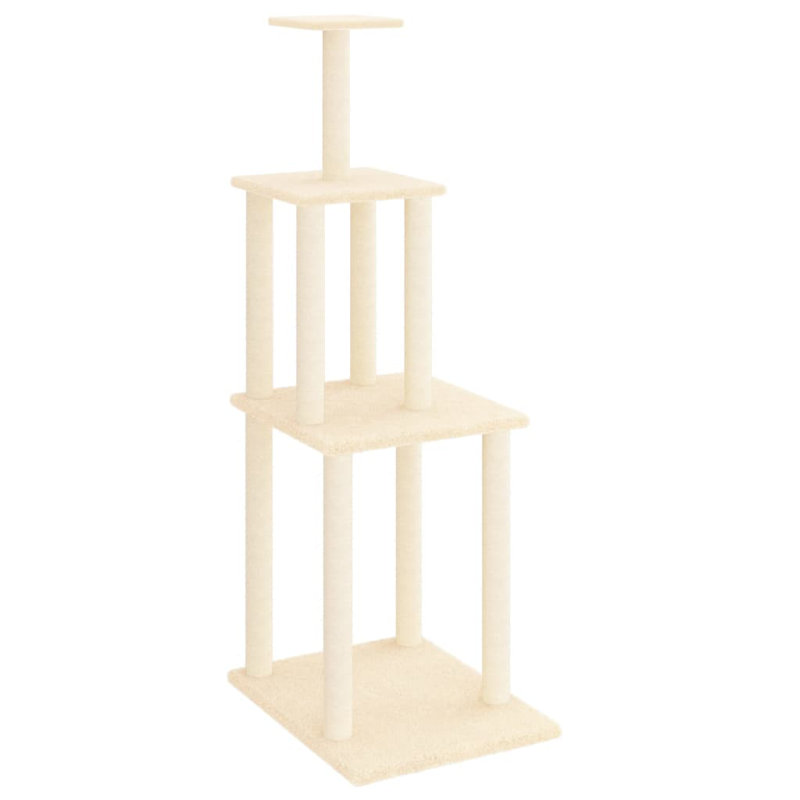 149cm H Cat Tree, Cream
