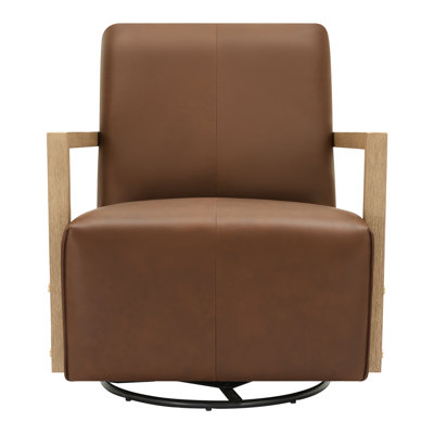Fauteuil d'appoint pivotant en bois Ricki