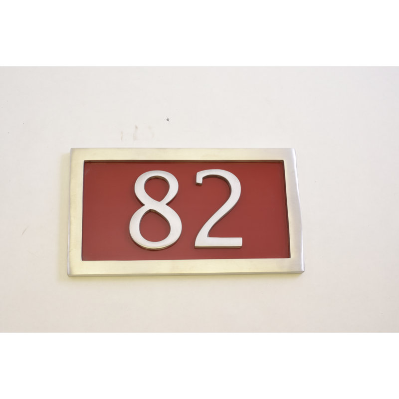 Cadre à plaque adresse, Bois rouge, Oui