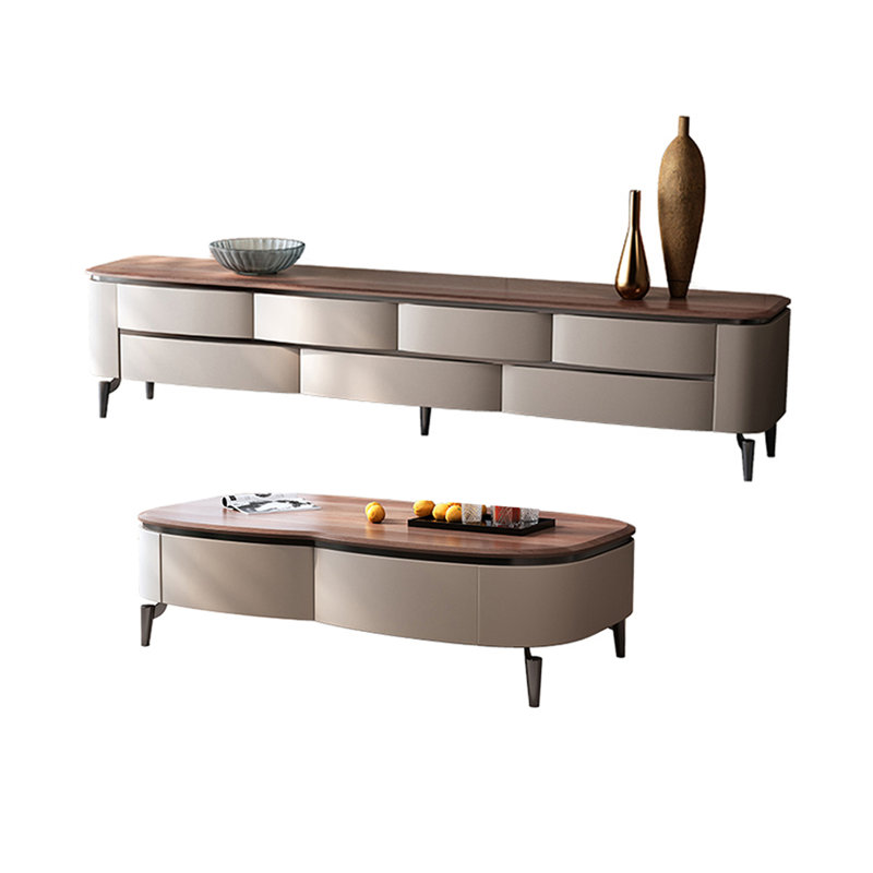 Meuble télé et table basse avec grand rangement