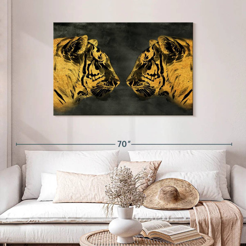 Golden Tigers, 30" H x 45" W