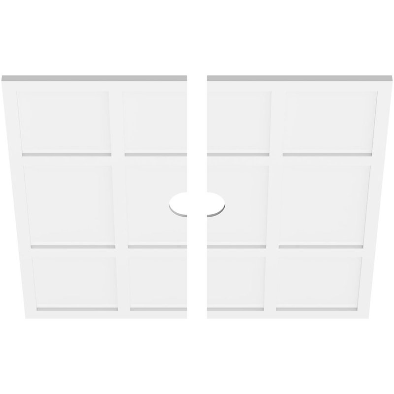 Médaillon de plafond contemporain Rubik, H 38 po x l 38 po x P 1 po